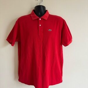 Lacoste ||  Men Red Polo Shirt size 8